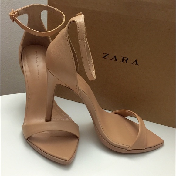 Zara Shoes - Reserved‼️ ZARA nude strap minimalist  heels