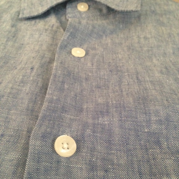 Perry Ellis Linen button up - Picture 2 of 3