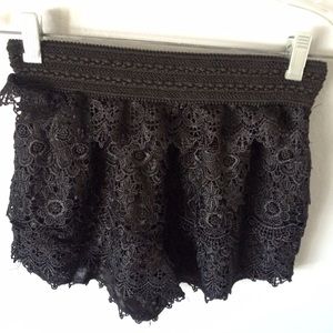 Black Lace Shorts