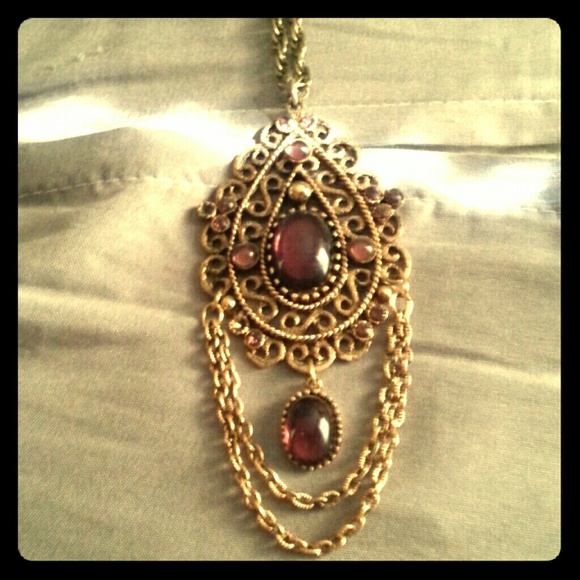 Vintage costume sweater necklace - Picture 1 of 2