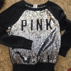 Sequined black sweatshirt