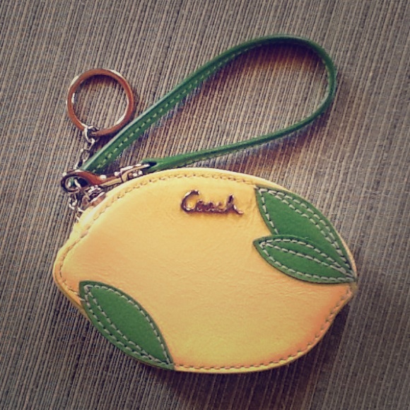 Coach lemon wristlet
