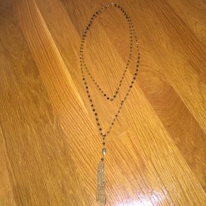 Stella and Dot Gold and Brown Necklace