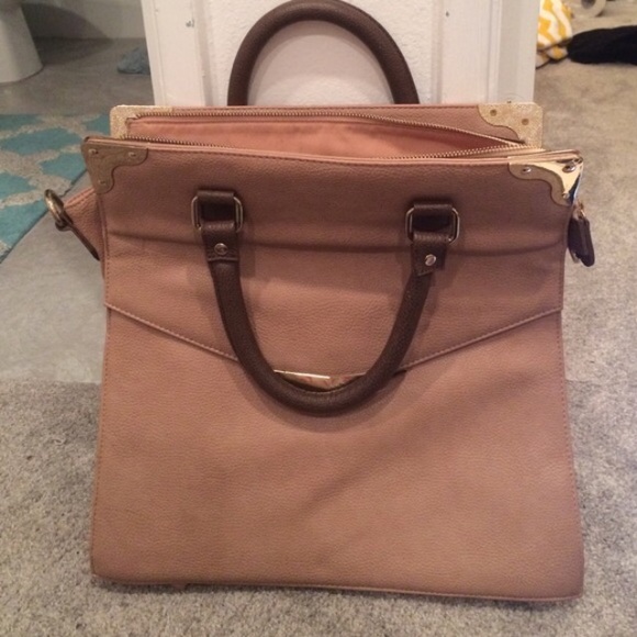 Beige brief case