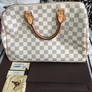 Louis Vuitton Speedy 30 Damier Azure