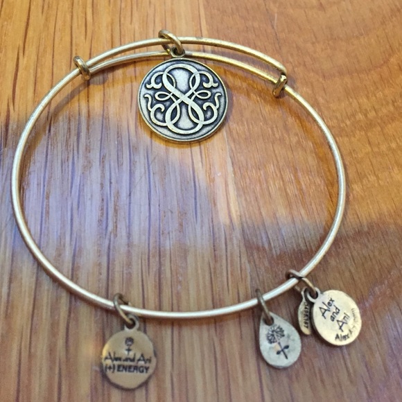 GOLD Alex and Ani Path of Life Charm Bracelet