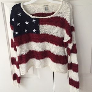 NWOT American Flag Sweater