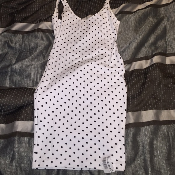 Polka dot spandex dress