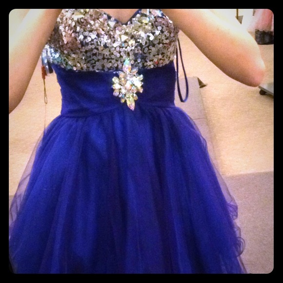 Royal Blue Short HomeComing Dress.