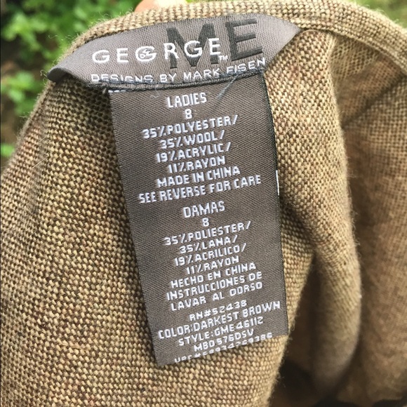 Brown pencil ruffle skirt - Picture 4 of 4