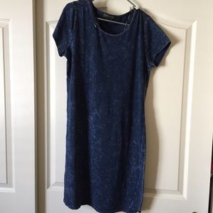 Denim looking shirt dress