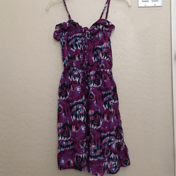 Purple spaghetti strap dress