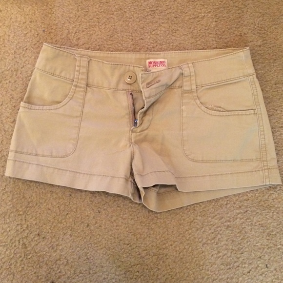 Khaki cargo shorts
