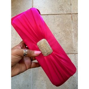 Pink Crystal Clutch