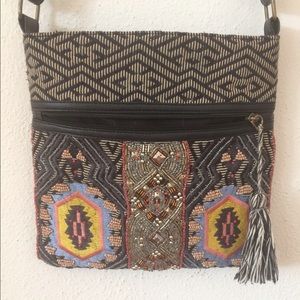 Beaded cross body bag