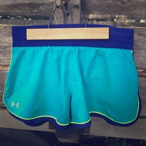 Blue running shorts