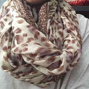Cheetah printed infinity scarf
