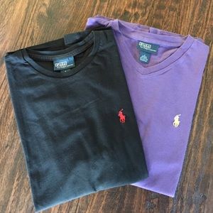 (BUNDLE) Black and Purple Polo T-Shirts   Size: S