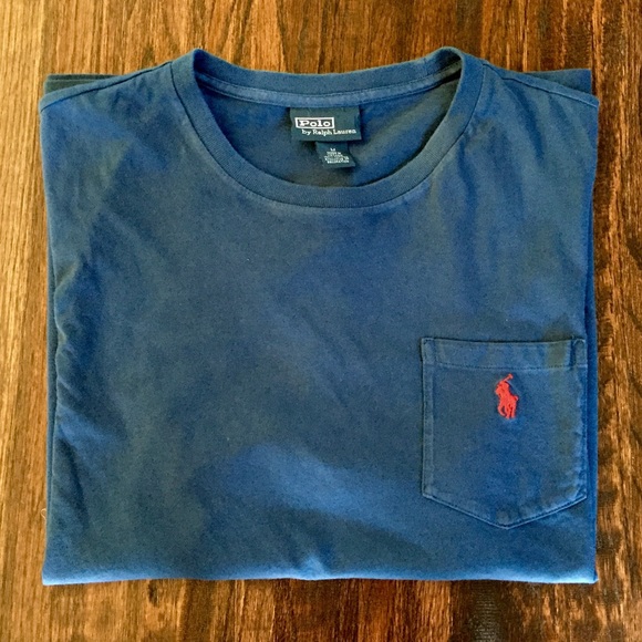 Polo Ralph Lauren Tops - Blue Polo Pocket T-Shirt   Size: M