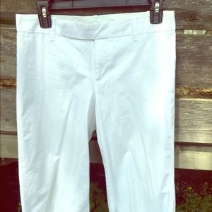 Clean white capri pants