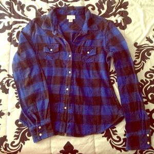 Black & Blue flannel snap down shirt