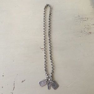 My God Tags Sterling Silver Necklace and Charms