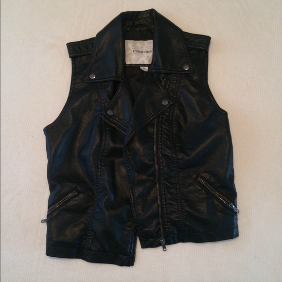 Pleather vest- Black