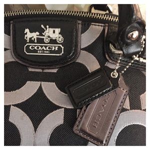Coach cloth satchel