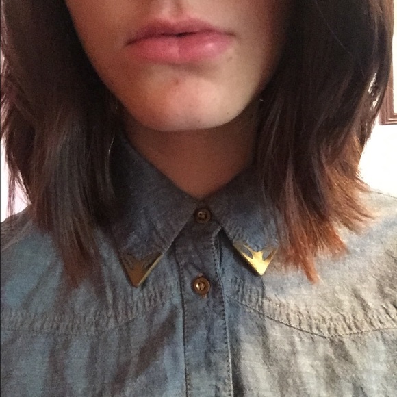 Denim tie crop top - Picture 2 of 3