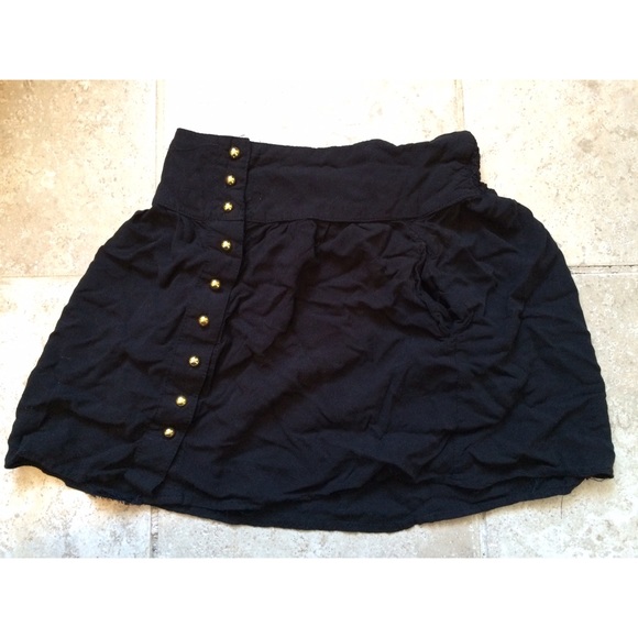 Black Button Up Skirt