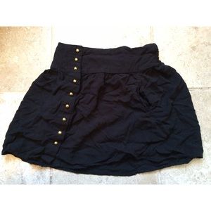 Black Button Up Skirt