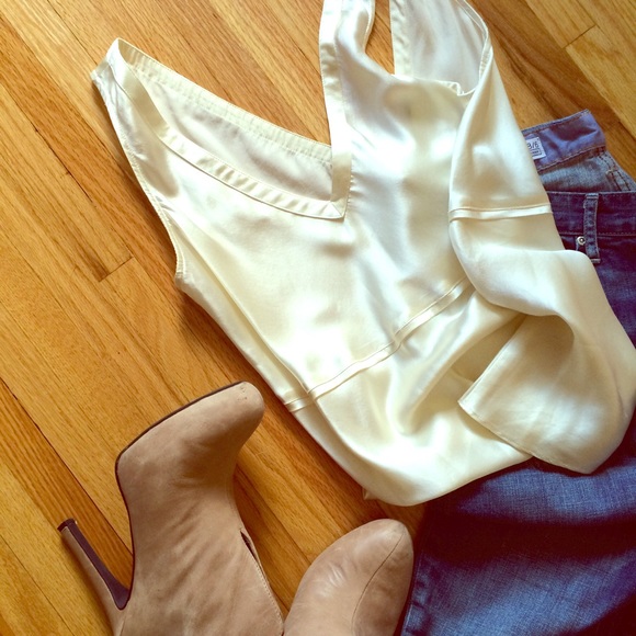 Reduced! J. Crew Cream Ivory Silk Tank Shell szM