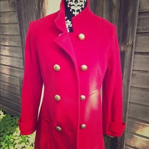 Red wool coat