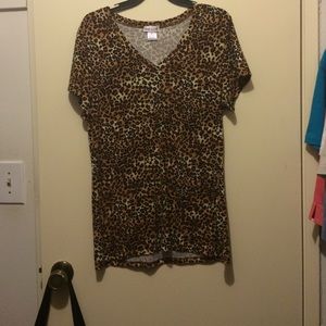 Wet seal fitted leopard print vneck
