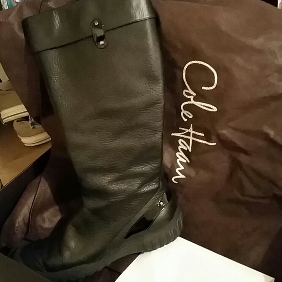 Tall leather nike lab Cole Hann boots