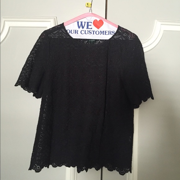 Black Lace Top J crew Size Small