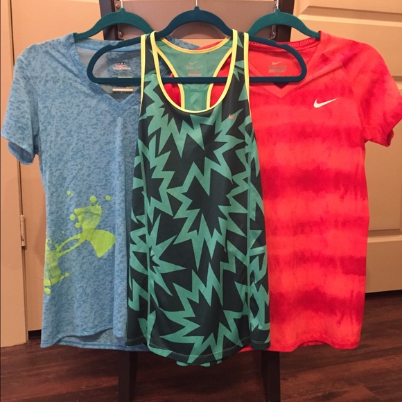 Nike/Under Armor workout tops - Picture 1 of 4