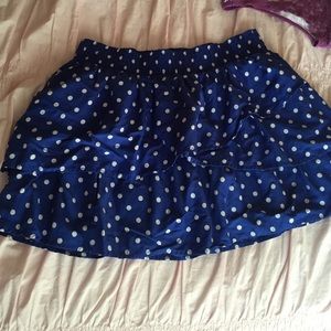❌ LAST CHANCE Blue polka dot layered skirt