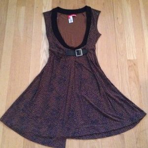 Cute black and brown cheetah print dress