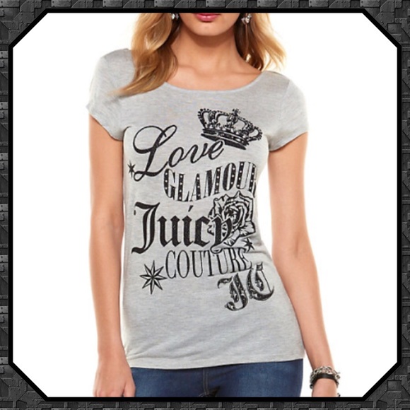 Juicy Couture Tops - 🚫SOLD IN BUNDLE🚫Juicy Couture Grey/Black Top NWT