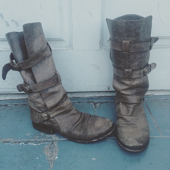 Steve Madden distressed leather boots