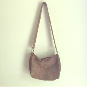 Bottega Veneta Suede Beige Crossbody Bag