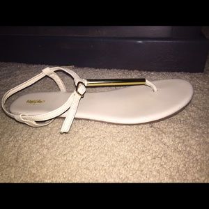 Cream & Gold Sandals