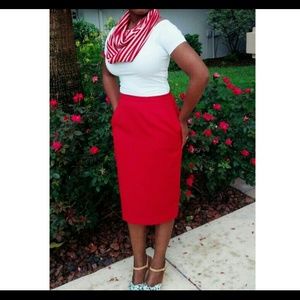 *Host Pick*Vintage Passion Red Pencil Skirt