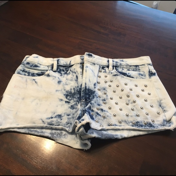 Blinged out high wasted shorts
