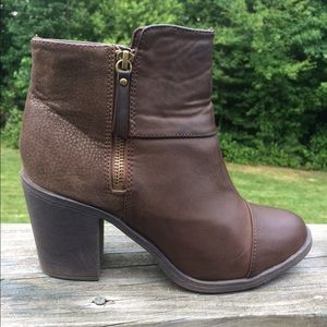 Faux Leather Zip Booties