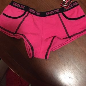 Pink boy-short underwear