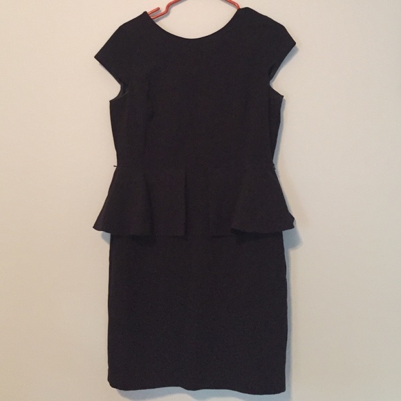 Peplum style black dress