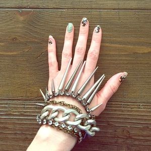 Spikey rocker bracelet