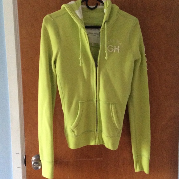 Gilly Hicks hoodie in Lime Green size S - Picture 1 of 4